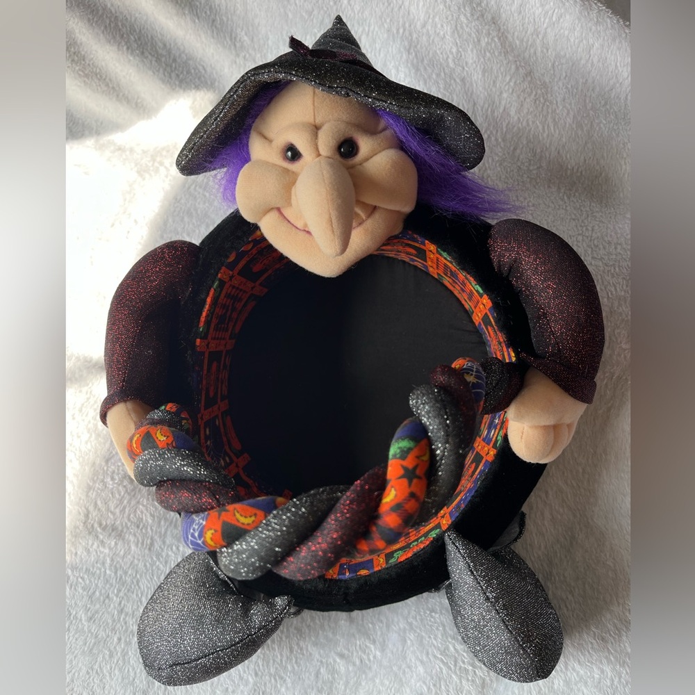 Vintage Witch Halloween Candy bucket